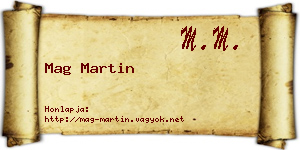 Mag Martin névjegykártya