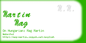martin mag business card